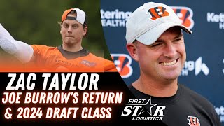 Cincinnati Bengals Head Coach Zac Taylor | Joe Burrow's Return \& 2024 Draft Class