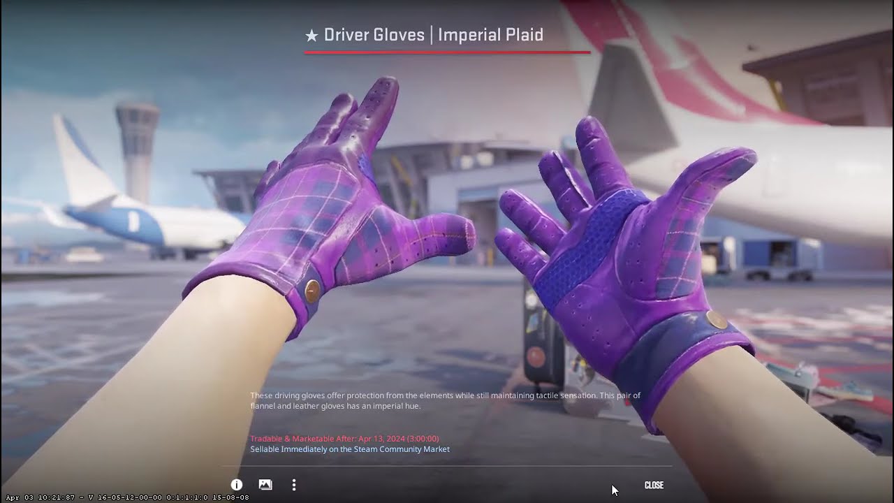 Driver Gloves | Imperial Plaid Unbox (#1 pattern Minimal Wear - double center squares)