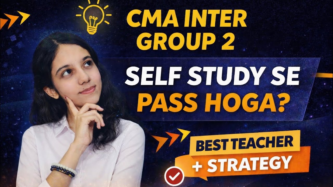 CMA Inter Group 2 Self Study Plan | Best Teachers + Strategy #cma # ...