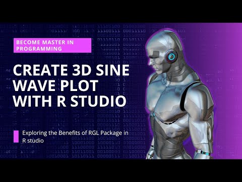 Coding Tutorial, 3D Plot in R studio, Sine Wave in R studio, R programming Tutorial for Beginners