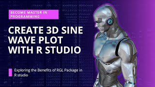 Coding Tutorial, 3D Plot in R studio, Sine Wave in R studio, R programming Tutorial for Beginners
