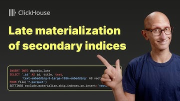 Late materialization of secondary indices