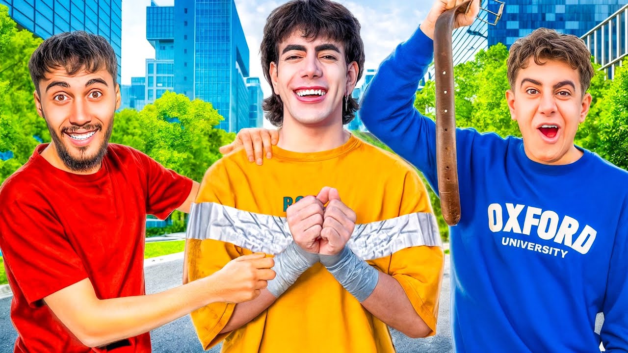 چالش فرار از چسب(پارت دو)با مجازات(قلقلک وفلک)😱😂