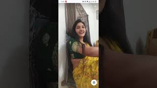 Anu Hot Tango Live Premium In Saree Telugu