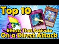 Top 10 Effects That Activate When Your Opponent Declares a Direct Attack in YuGiOh