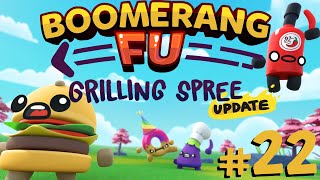 Boomerang Fu  #22  BURGER BOY IS HERE!! (4 Player Gameplay)