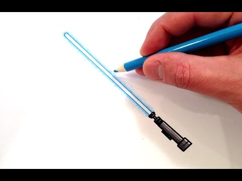 Video: How To Draw A Lightsaber