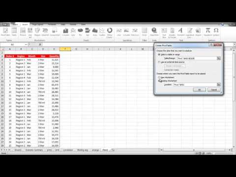How to Create a basic PivotTable in Excel