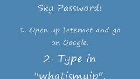 How to Change Your Sky Password! (Simple and Easy)