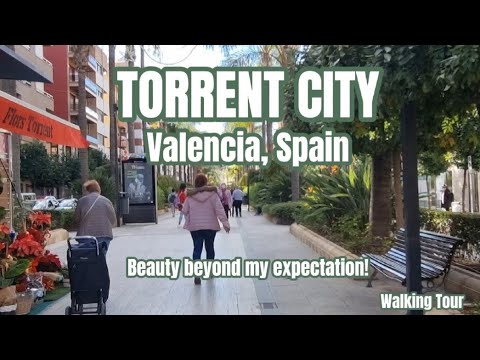 Walking tour around the beautiful city of Torrent, Valencia, Spain/ Medieval/Moorish Tower