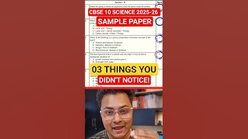 Pattern Changed😢 CBSE Class 10 Science Sample Paper 2025-26! #cbseclass10 #abhisheksir