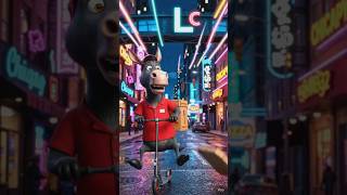 Donkey Pizza Delivery FAIL 😂🍕 | Crazy Cartoon Chase #shorts #cartoon #lol