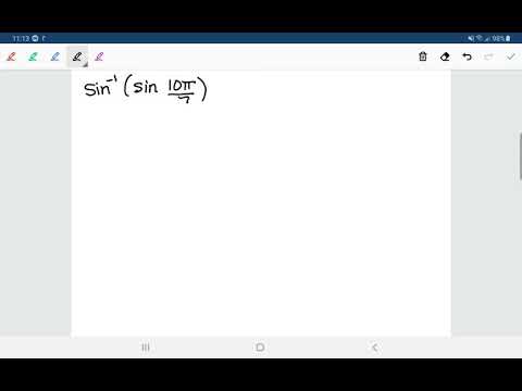 arcsin(sin 10pi/7) without a calculator