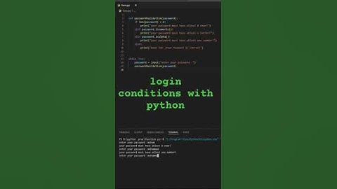 login conditions with python #shorts #python #coding