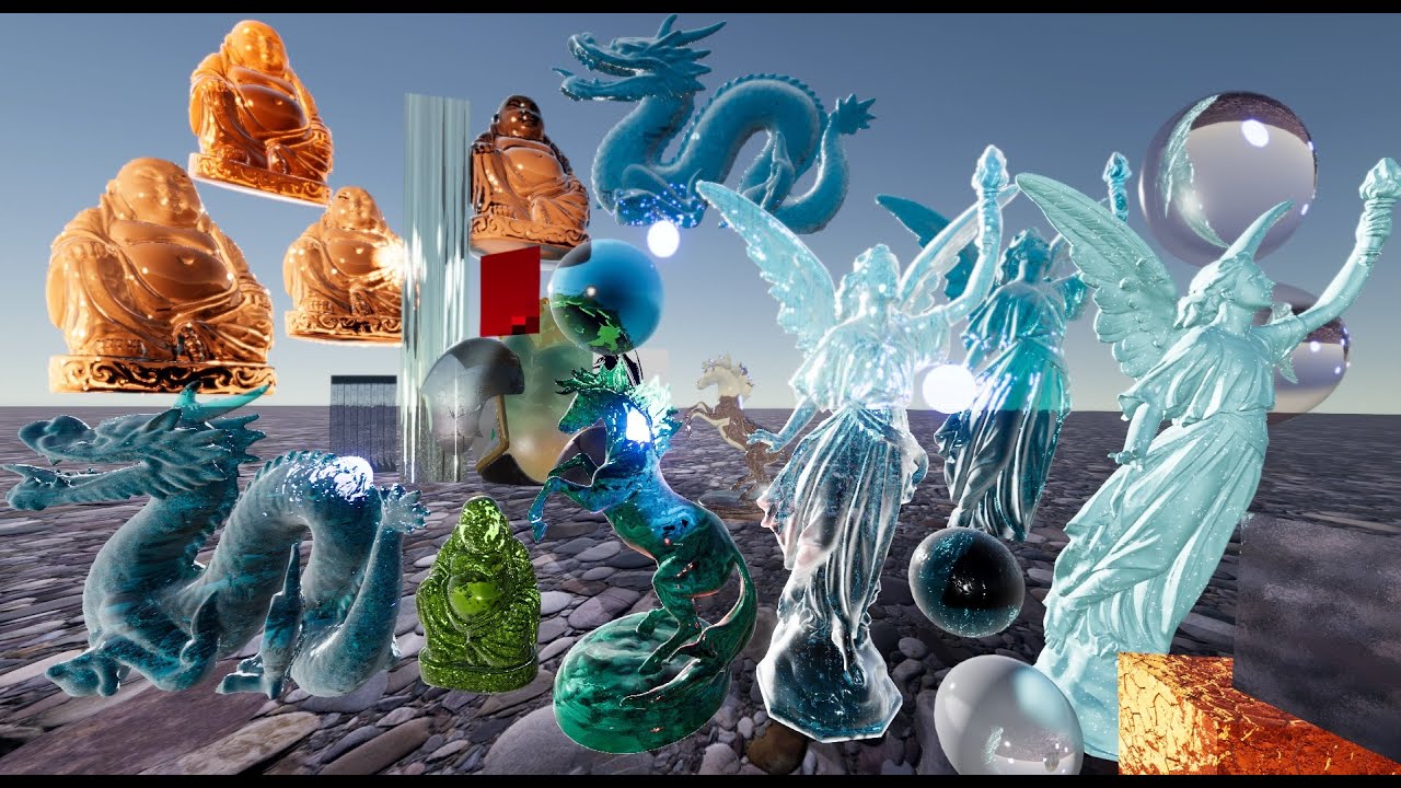 InfiniGLASS URP - Density based refractions and Subsurface scattering, video preview 5