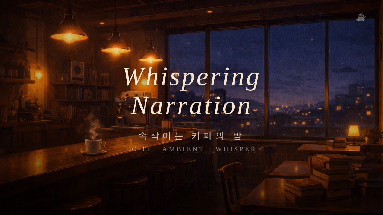 ☕ 늦은 밤 카페 속삭임  | Whispering Cafe Beats for Sleep & Study 