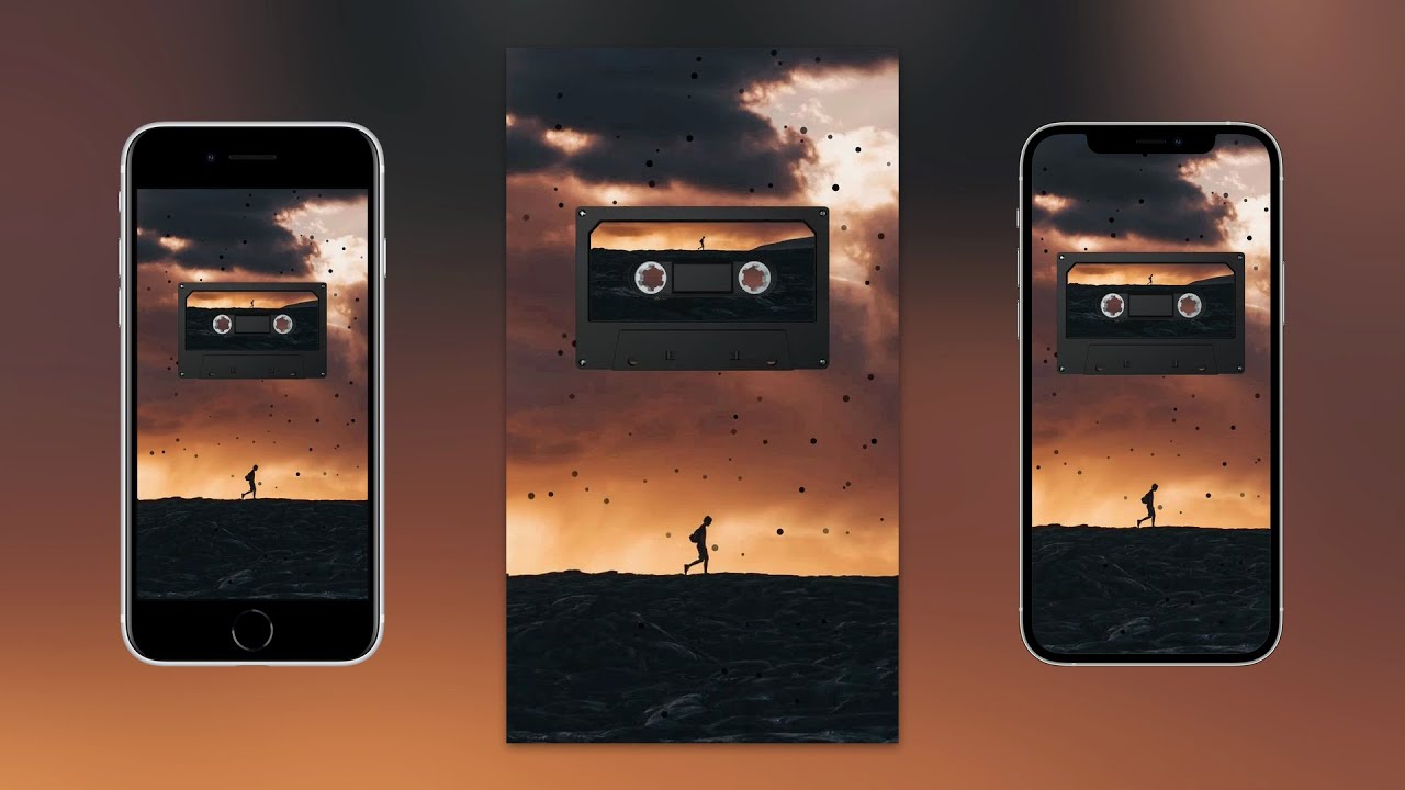 Dark Art Cassette with Background & Rising Black Particles | Spotify Canvas Video Demo