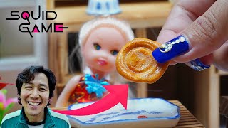 How to Make Squid Game Cookie | Squid Game Dalgona Candy recipe | Miniature Cooking