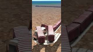 Extreme Crazy Train Drift On Dangerous Tracks 😱🔥 Funny BeamNG.Drive simulator #shorts