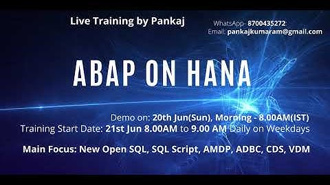 ABAP ON HANA