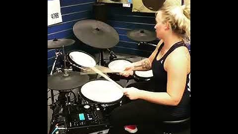 Jamming on Roland td-50 at guitar center