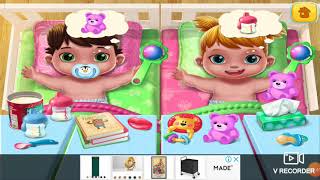 Fun baby care game - baby twins adorable two- kids game