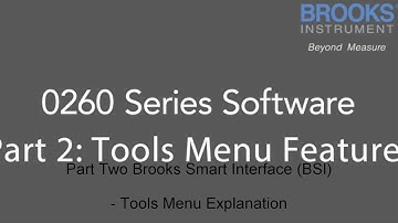 Part 2: 0260 Power Supply, Smart Interface & Controller Software - Tools Menu