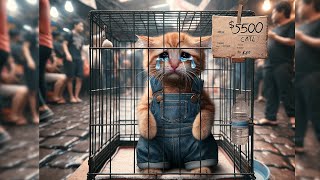 Cat Is Caged And Sold 😢 ⚠️ #cats