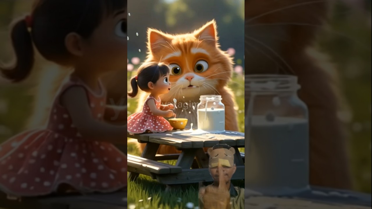 ❤️ Tiny Girl and Giant Cat ❤️ | 🥣 Breakfast Gone Wrong!