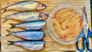 Freshly Caught Herring Recipe - Pan Fried and Roe Sac Tasting