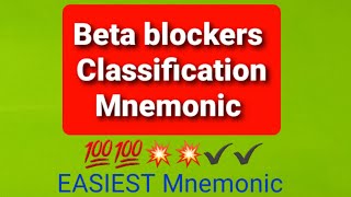Beta blockers mnemonics