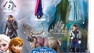 Disney Frozen 6 Pc Figurine Figure Set Sven, Hans, Anna, Elsa, Kristoff And Olaf