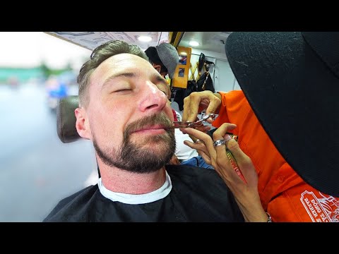 $3 Roadside Haircut and Shave Saigon | Vietnam
