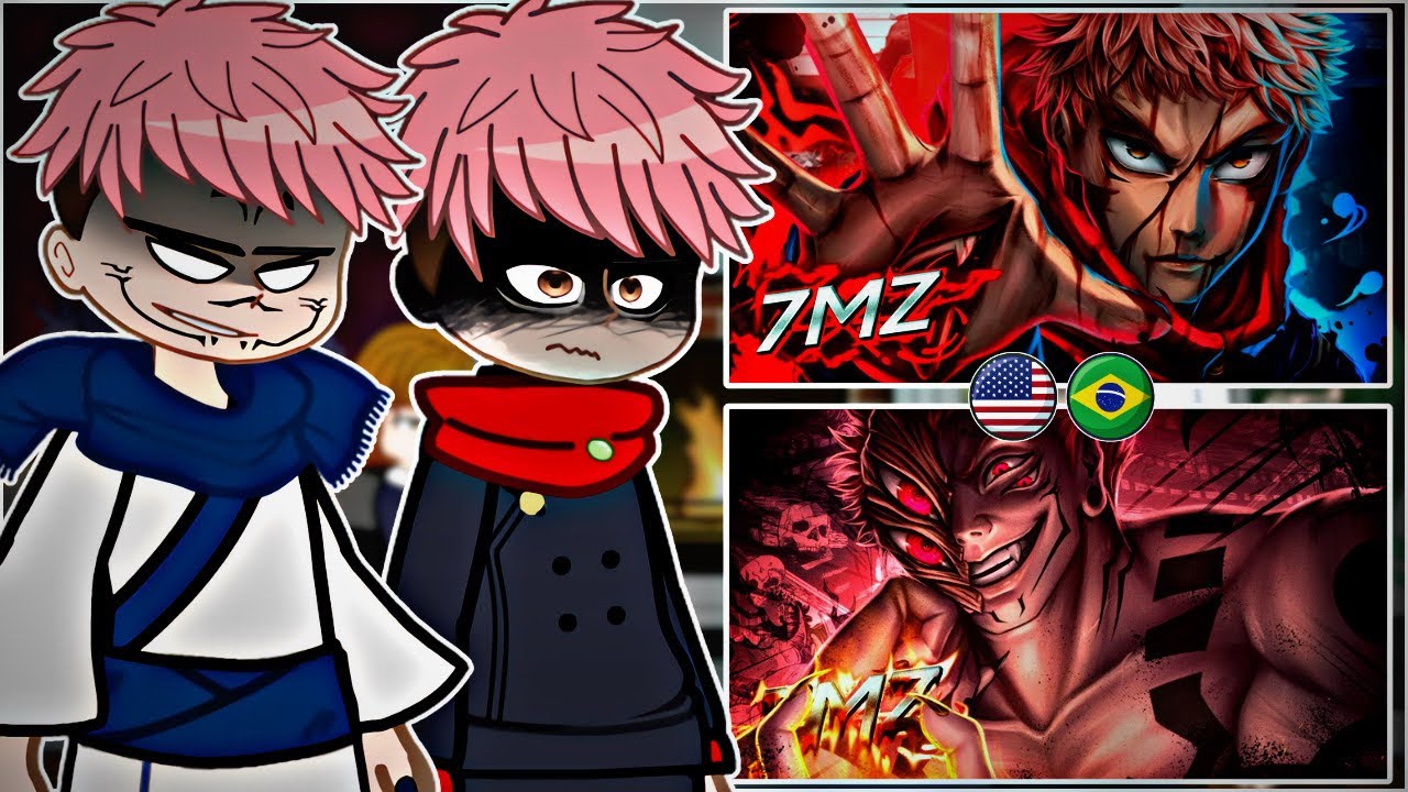 Jujutsu Kaisen React a 7 Minutoz - ITADORI ft. M4rkim e 7 Minutoz - SUKUNA ft. Basara