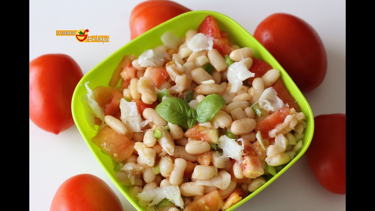 Ensalada de judías blancas con bacalao 🥗🥗 | La Cocina de Enloqui