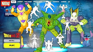 Fortnite Dragon Ball CELL vs FRIEZA doing all Fortnite Built-In Emotes and Funny Dances シ