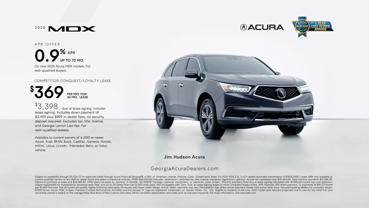 The 2020 Acura MDX, KBB's lowest 5-year cost to own award - Jim Hudson Acura Augusta