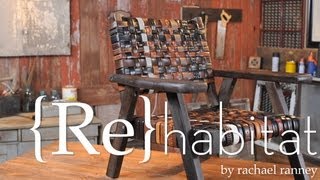 How to Make a Lounge Chair with Leather Belts -- Buildipedia DIY Read the full How-To: http://buildipedia.com/go-green/rehabitat/swanky-leather-...lounge-chair Find out, step-by-step, how to use