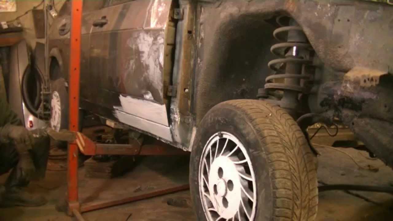 Кузовной ремонт ВАЗ 2109 боковой удар - банан .Часть 5.Рихтовка BODY ...