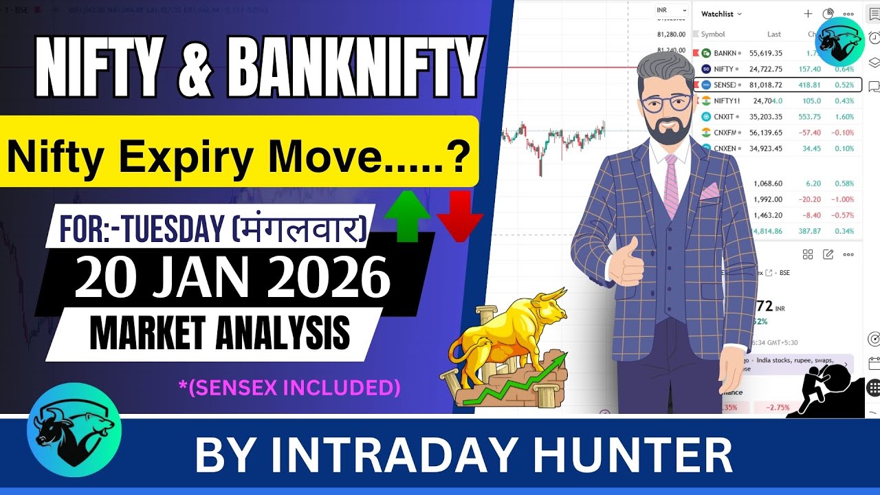 Nifty & Bank nifty | SENSEX Analysis | Prediction For 20 JAN 2026