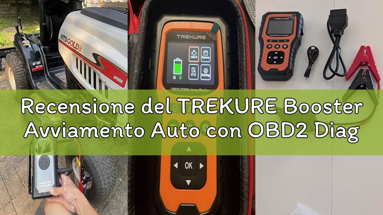 Recensione del TREKURE Booster Avviamento Auto con OBD2 Diagnostica, 6000A Avviatore Di Emergenza (T