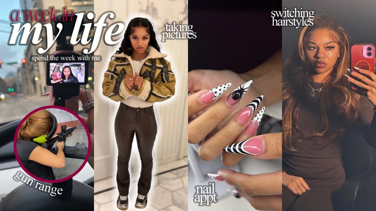 Week in My 20s | hair , nail, makeup appointments + having dinner + sister senior night + gun range 