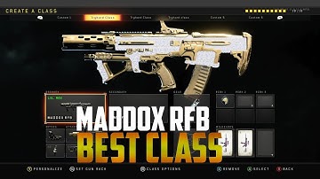 Black Ops 4: BEST CLASS SETUP! - "Maddox RFB"
