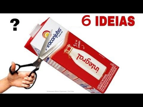 6 Idéias incríveis com CAIXA DE LEITE - 6 incredible ideas