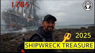 Hunting for Historic Shipwrecked Treasure from HMS Savage & HMS Venerable Metal detecting Devon uk