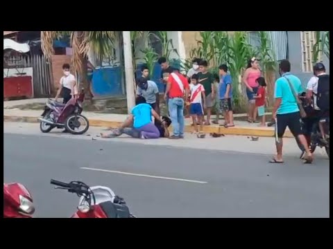 Accidente en el Jr. Sinchi Roca deja una persona herida