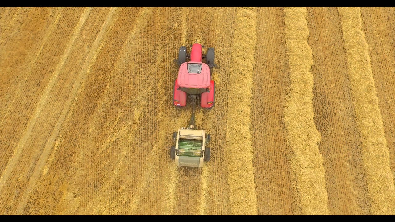 Harvesting in Lymm Cheshire Aerial Drone footage