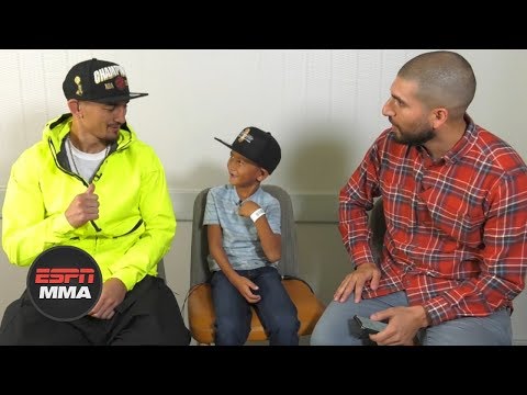 Max Holloway and his son 'Mini-Blessed' have fun sitdown, talk Frankie Edgar | UFC 240 | ESPN MMA