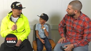 Max Holloway and his son 'MiniBlessed' have fun sitdown, talk Frankie Edgar | UFC 240 | ESPN MMA