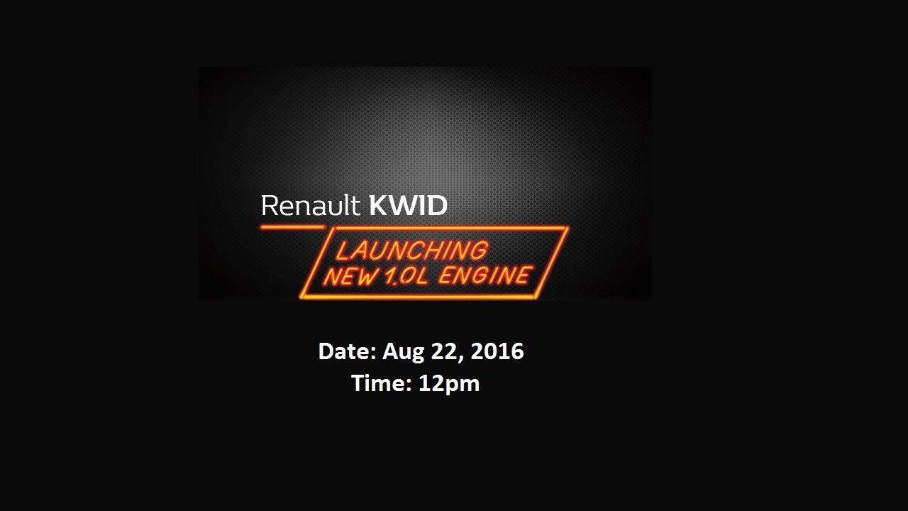 Renault KWID 1.0L Launch